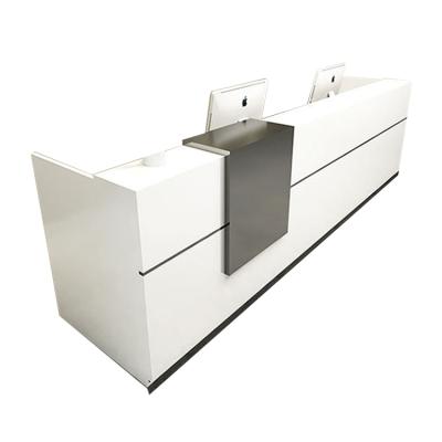 China Custom Reception Desks Front Desk White Reception Desk for Hotel or Office for sale