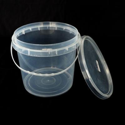 Cina Custom Printed Eco-Friendly Manufacturer Cheap Clear Round Candy Popcorn Cookie Food Grade Plastic Buckets With Lids in vendita