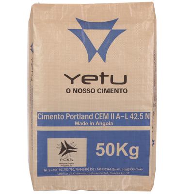 中国 China Supply 50kg 25kg Portland Cement Bag Moisture Proof Price  Cement Valve Bag 販売のため