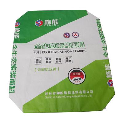 China Recyclable Customized Logo 25Kg Kraft Paper Valve Cement Packaging Bags 50Kg Kraft Paper Cement Paper Bag for sale