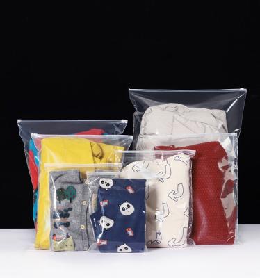 China BIODEGRADABLE Plastic Zipper Bag Customized Clothing Printed PVC PE Bag T-shirt Clothing Packaging Zipper Slider Lock for sale