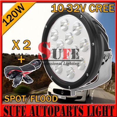 China 9 INCH 120W CREE OFFROAD LED Driving Light For Truck 4x4 4wd Boat Tractor Auto Headlight for sale