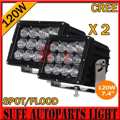 China High Power7.4 INCH 120W CREE LED DRIVING LIGHT 4X4 FOG LIGHT OFFROAD MACHINERY 4WD ATV SUV for sale