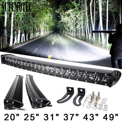 China 3D 120W 150W 180W 240W Super Slim Single Row Curved Led Light Bar Combo Beams For 4x4 Offroad SUV 4WD ATV Driving Work L for sale