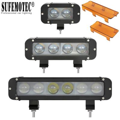 China Single Row Amber Led Light Bar Spot Flood Combo Beam For 4x4 Offroad Uaz ATV SUV Tractor Truck Boat 12V 24V Driving Barr en venta