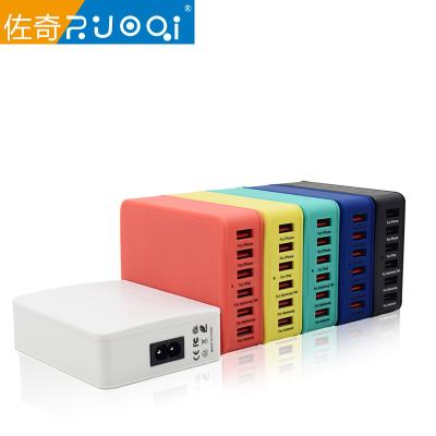 China Mobile phone 5V 2.4A 6 port usb smartphone fast charging station for sale