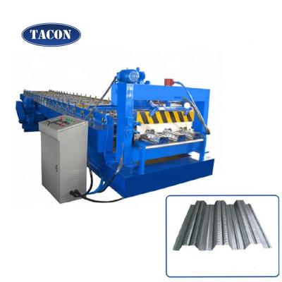 China Hotel Galvanized Sheet Floor Deck Metal Decking Roll Forming Making Machine for sale