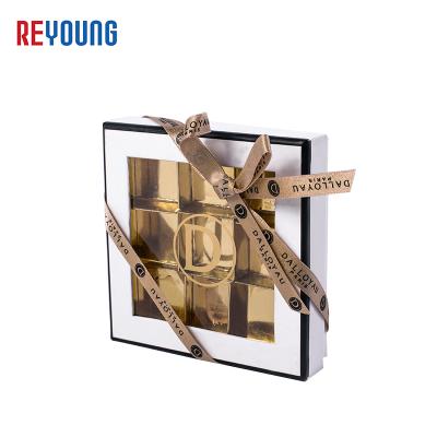 China Recyclable Luxury Belgian Wedding Favor Gold Chocolate Wrapping Box for sale