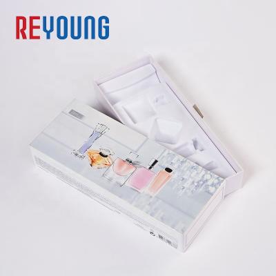 China Handmade Luxury Cosmetic Custom Drawer Print Perfume White Sample Set Cardboard Packaging Rigid Paper Gift Box for sale