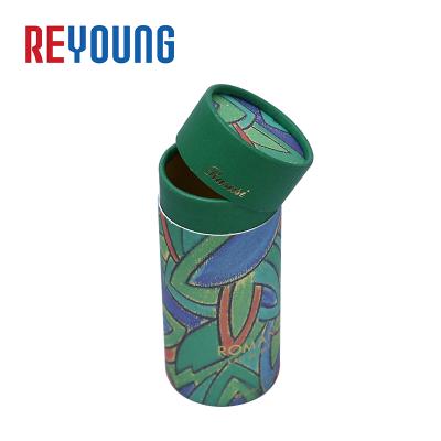 China Recyclable Beauty Cosmetic Cylinder Candle Tea Coffee Packaging Paper Cardboard Box Tube for sale