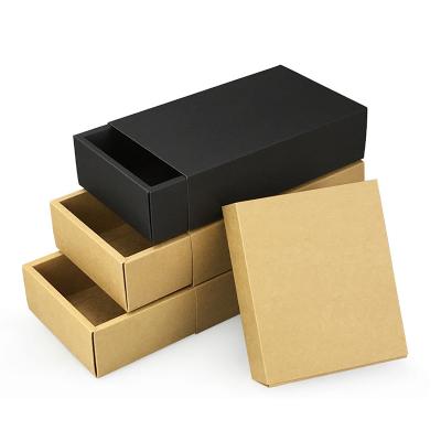 China Customized Biodegradable Slide Drawer Craft Gift Packing Wrapping Paper Sliding Socks Underwares Tea Chocolate Packaging Boxes for sale