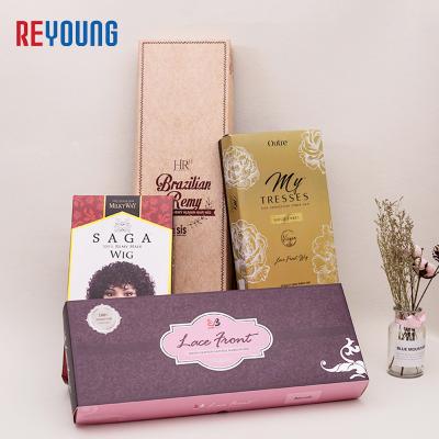 China Custom Craft Biodegradable Square Cosmetics Body Lotion Wigs Hair Packaging Paper Boxes for sale