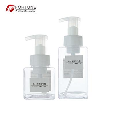 China OEM 30Ml 300Ml Clear Empty Plastic Hand Wash Shampoo Pet Foam Pump Bottle for sale