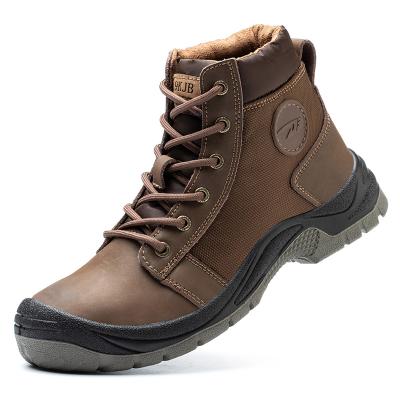 China Steel Toe Men Leather High Top Safety Shoes Waterproof for sale