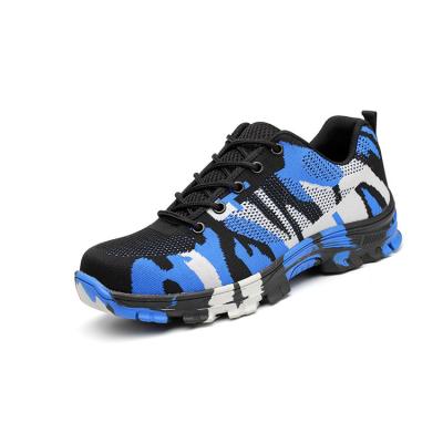 China Good Quality Professional Camouflage Steel Toe Men Blue Work Safety Shoes for sale