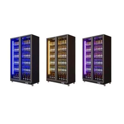 China Custom Commercial Upright Display Freezer Chiller Cooler For Supermarket for sale