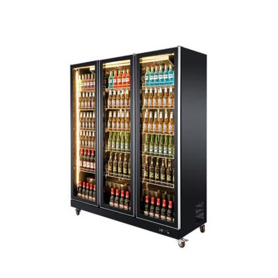 China Custom High Quality Glass Door Supermarket Beverage Chiller Cabinet Refrigerator for sale