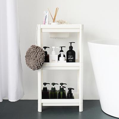 China Sustainable Storage Racks Bathroom Shower Rack Kitchen Shelves Home Organizer Rack 3 Layer Corner Shelf Unit for sale