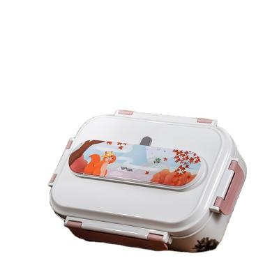 China Sublimation Lunch Boxes Food Storage Container Stainless Steel Bento Heatable Kids School Lunch Box for sale