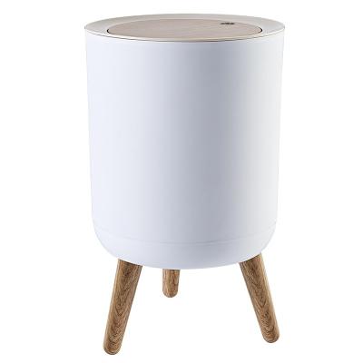 China Sustainable Plastic 7L Trash Can Around Trash Bins Bins With Feet Pop Up Trash Can Waste Bin for sale