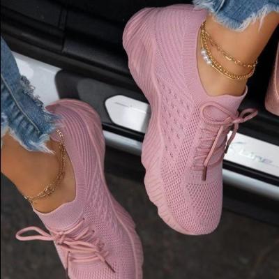 China Cushioning Wholesale Sports Shoes Ladies Flat Shoes Pink Female Sport Shoes Cheap Fashion White Running New Arrivals Sneakers For Women for sale