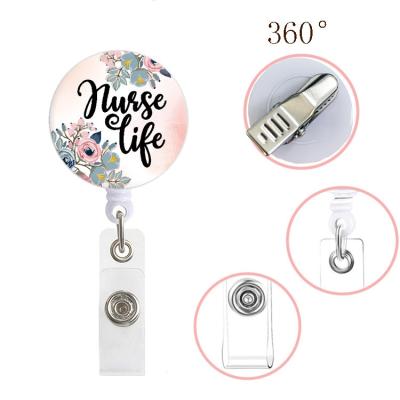 China Wholesale Cute Retractable Nurse ID Badge Reel Holder High Quality Cartoon IDcard Holder for sale