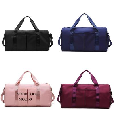 China Custom Water Resistant Gym Bags With Logo With Shoe Compartment For Men And Women for sale