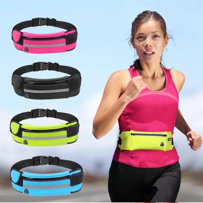 China Water Proof Mens Fitness Fanny Pack Neoprene Running Belt Women Waist Bag Cell Phone Pouch Waterproof Sports Waist Bag With Bottle Holder for sale