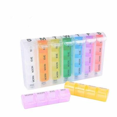 China Universal Use 7 Day Weekly Pill Box Plastic Medical Organizer for sale