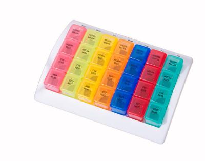 China Universal Use Weekly Pill Box Plastic Medical Organizer for sale