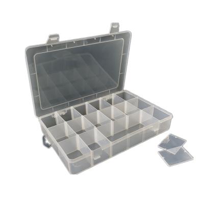 China Sustainable Wholesale Clear Removable Plastic Storage Container Grids Box for sale