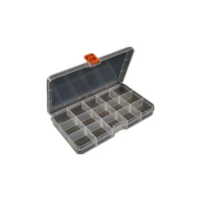 China Wholesale Viable 15 Compartments Transparent Container Adjustable Grids Plastic Organizer Box for sale