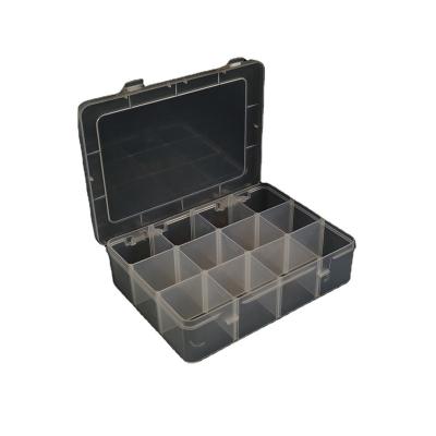 China Viable Wholesale Clear Grid Plastic Screw Box 12 Box With Dividers for sale