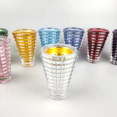 China New Factory Price Chinese Unique Classical Design Incense Set Sale Luxury Round Shaped Crystal Glass Vase Burner for sale