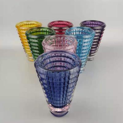 China Minimalist Decorative Design Crystal Vase Luxury Glass Flower Vase for Flowers Glass Vase for sale