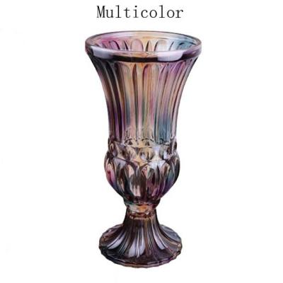 China Unique Selling Crystal Clear Crystal Flared Flower Vase Glass Vase Vase Wholesale Hot Minimalist To Abstract for sale