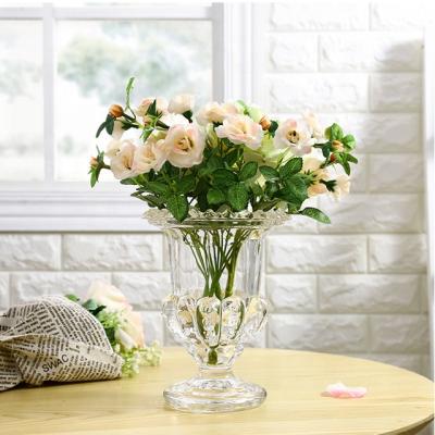 China Minimalist Decorative Design Crystal Vase Luxury Glass Flower Vase for Flowers Glass Vase for sale