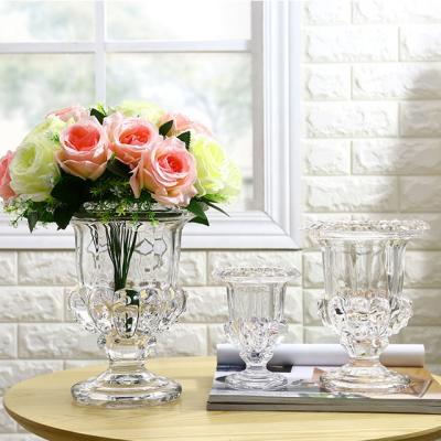 China Minimalist Decorative Design Crystal Vase Luxury Glass Flower Vase for Flowers Glass Vase for sale