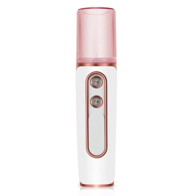 China Moisturizer Double Hole Spray Electric Face Steamer With Power Bank Nano Facial Mist Sprayer for sale