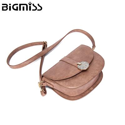 China OEM Bigmiss T9 Daily Luxury Pure PU Leather Fashion Color Elegant Custom Cross Body Ladies Shoulder Women Half Moon Bag Han for sale