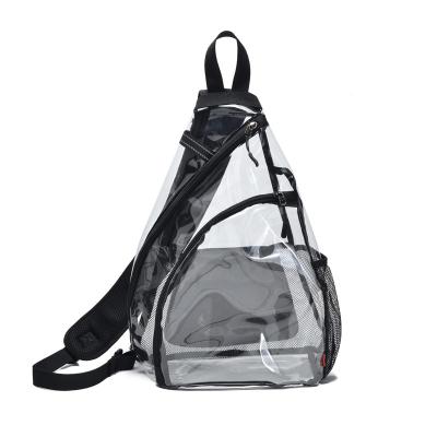 China OSOCE B11 PVC OSOCE B11 Waterproof Transparent Chest Bag Custom Clear Fashion Shoulder Cross - Body Sling Bag for sale