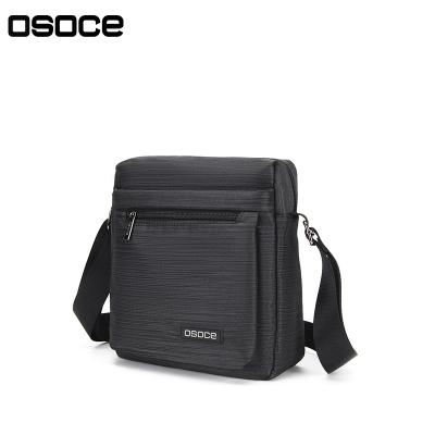 China Factory wholesale custom logo fashion big polyester OSOCE B33-2 low MOQ capacity waterproof shoulder cross - body sling bag for men for sale