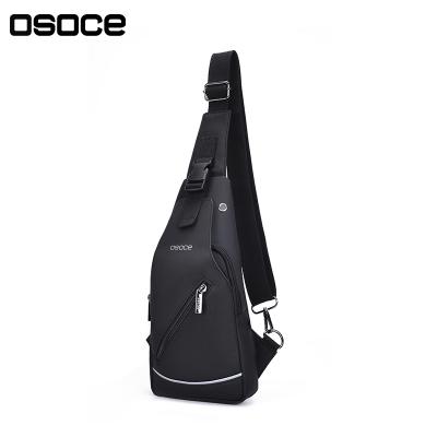 China OSOCE B45 Polyester OSOCE B45 Waterproof Custom Streetwear Style Fashion Sport Polyester Sling Sling Chest Bag For Men for sale