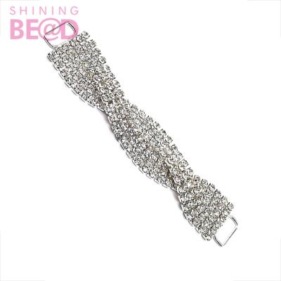 China Metal Wholesale Accessories Connector Jewelry Alloy Bikini Rhinestone Connector Crystal Bikini for sale