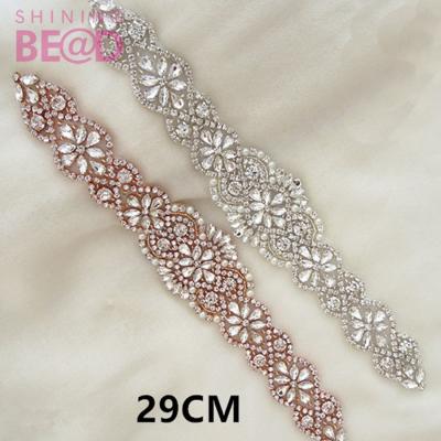 China Bags Trimming High Quality Bead Crystal Iron On Applique For Garment for sale