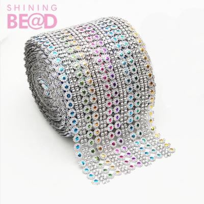 China Bags Crystal Diamond Mesh Wrap Roll For Party Flower Decoration for sale