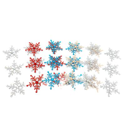 China Wholesale Decorative Sticker Snowflake Shape Self Adhesive Acrylic Rhinestone Stickers for Christmas Decoration, Christmas Stickers for sale