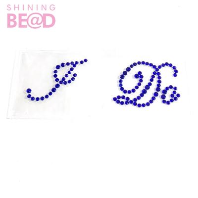 China Decorative Sticker English Letters I Do Acrylic Crystal Sticker Self Adhesive DIY Decoration Rhinestone For Kids Girls for sale