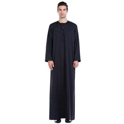 China Traditional Islamic Muslim Long Dress Dishdasha Kurta Middle East Clothing Jubbah Indonesia Arab Saudi Arabian Fashion Men Thawb Thobe Galabeya for sale