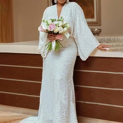 China Other New Style African Plus Size Long Sleeve Dresses Dashiki Outfit Kaftan Abayas For Wedding Dress for sale